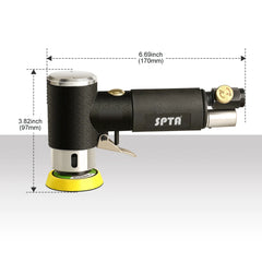 SPTA 1"/2"/3" Random Orbit Air Sander Machine Mini Pneumatic Polisher 15000RPM 3mm Orbit for Car Sanding Buffering Grinding