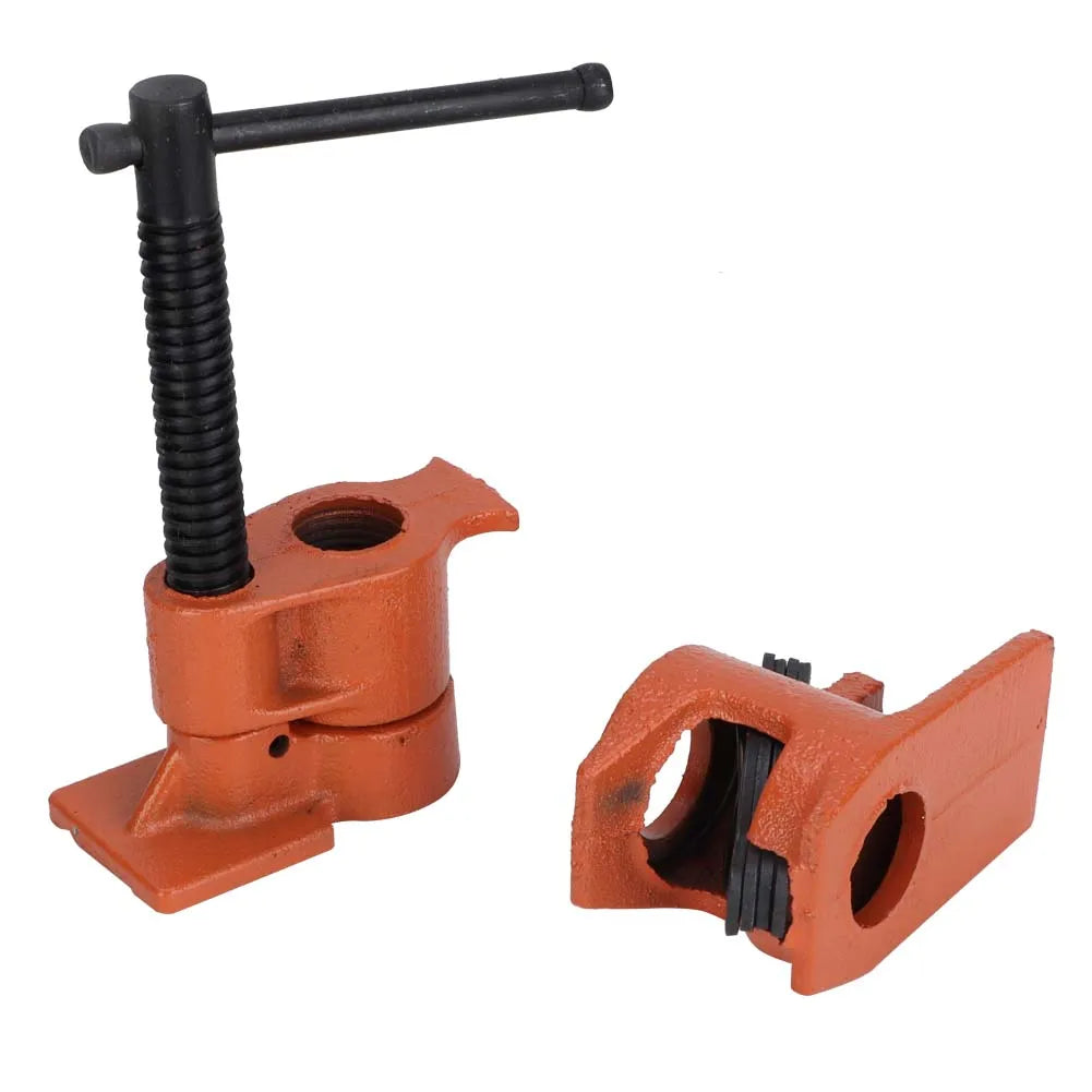 1/2 Inch Heavy Duty Pipe Clamp Vise Fixture Set Woodworking Tool Kit