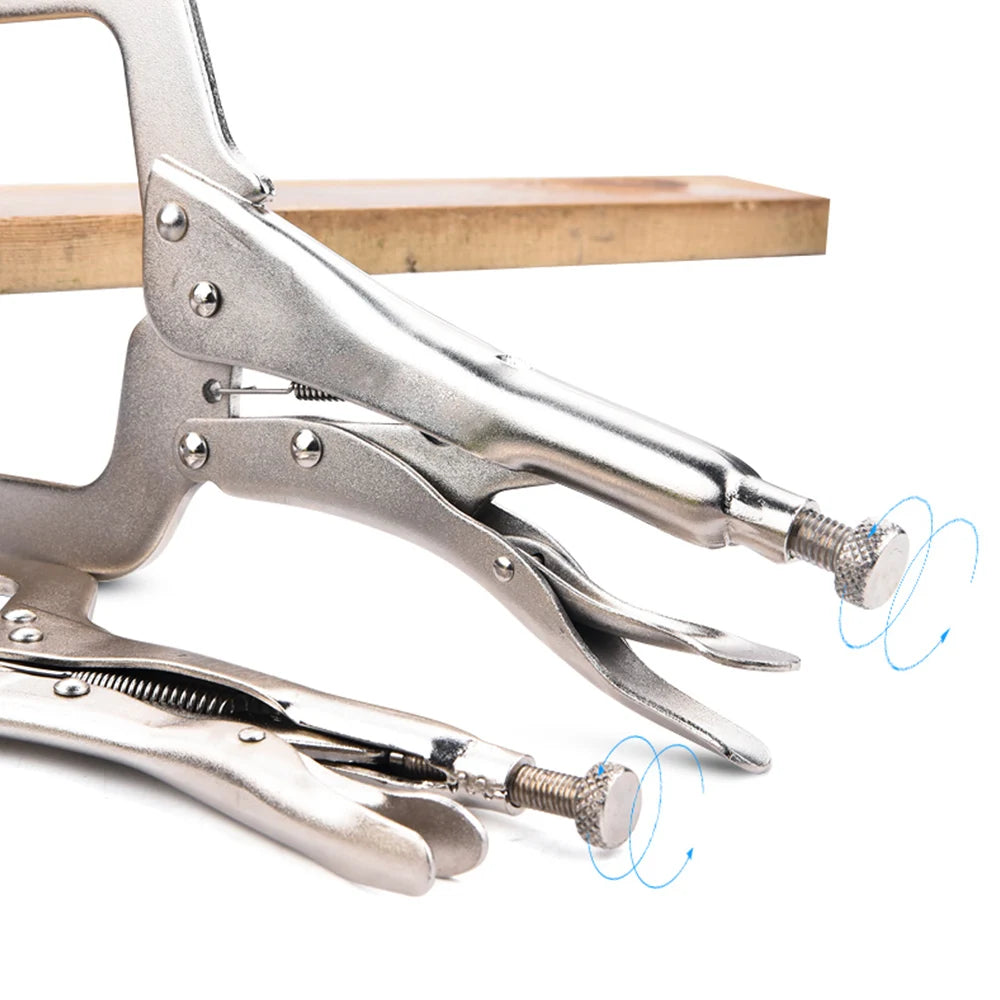 C Clamp weld Clip Woodwork Alloy Steel Pad Wood Work Grip Vise Lock Jaw Swivel Pincer Tong Tenon Locator Hand Tool Fix Plier