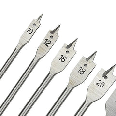 6Pcs Hole Saw Drill Bits Set Wood Flat Spade Drill Bit 10/12/16/18/20/25mm