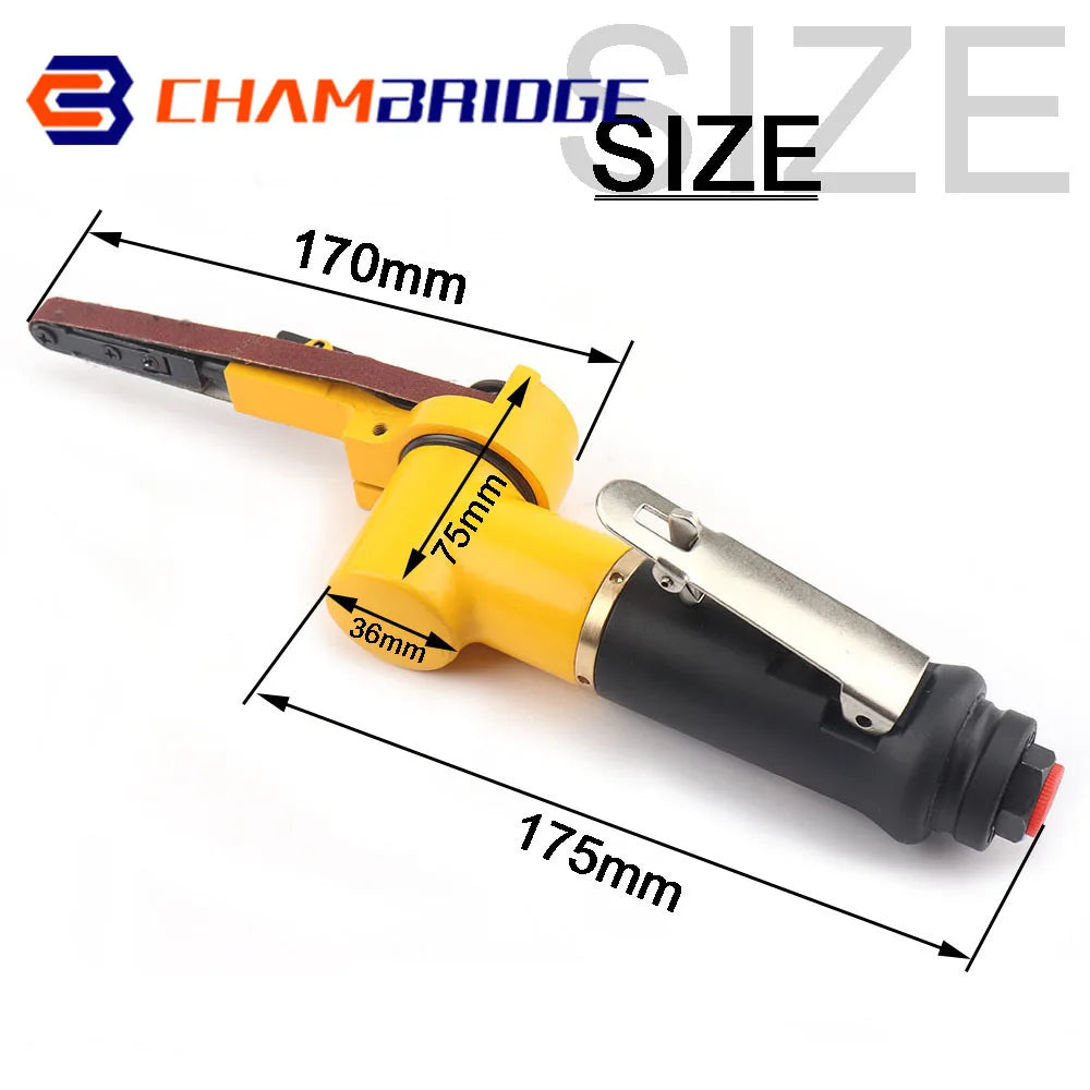 10mm x 330mm Pneumatic Sander Air Belt Sander Set Air Belt Grinder for Grinding Polishing Pneumatic Grinder Machine Tools