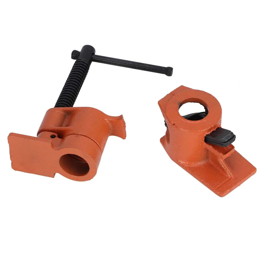 1/2 Inch Heavy Duty Pipe Clamp Vise Fixture Set Woodworking Tool Kit