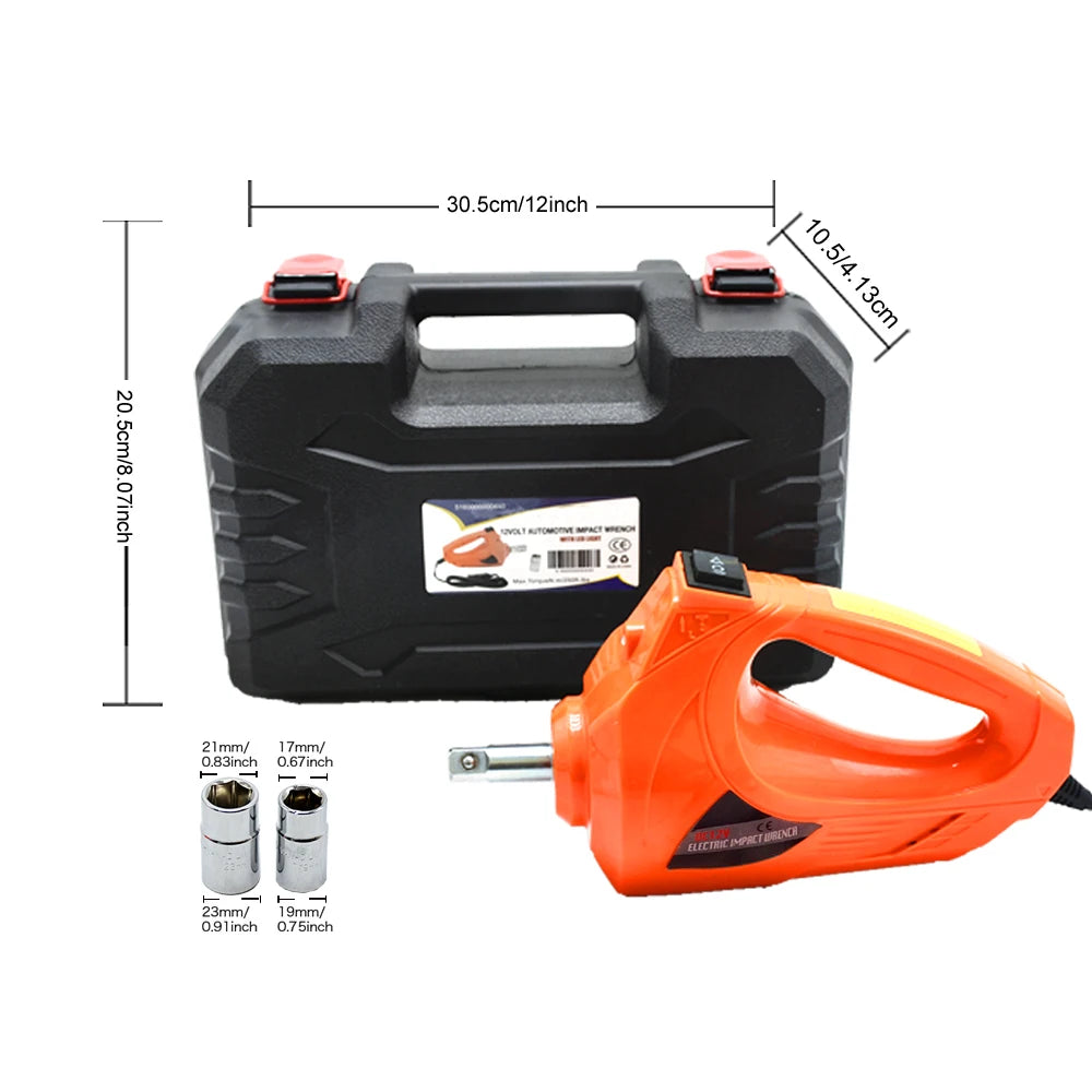 Electric Wrench 1/2 Inch 480N 12V Impact Wrench For Remooving Car Tire Auto Tyre Demount Tools Automotive Repair Tool QZ008