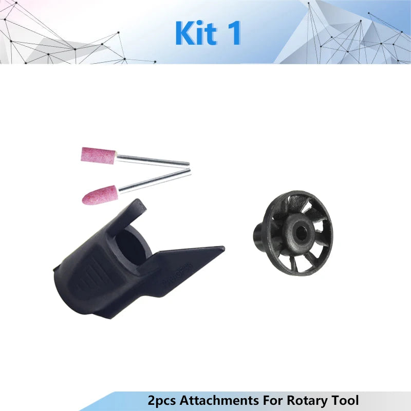 NEWONE Rotary Tool Attachments 2pcs/set Dremel Accessories Saw Sharpening Dust Blower Fan Shield Grinding Guide