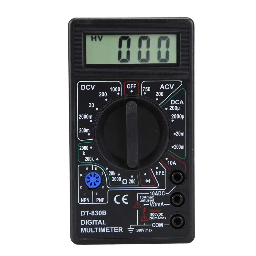 DT830B AC/DC LCD Digital Multimeter 750/1000V Voltmeter Ammeter Ohm Tester