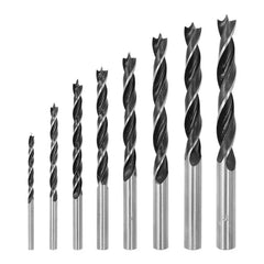 8pcs 3/4/5/6/7/8/9/10mm Twist Dril Bit Set Brad Point Wood Drill Bits Titanium Coated Woodworking Metal Drilling Bit Tools