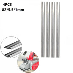 4pcs 82mm Electric Planer Blades HSS Reversible Wood Planer Blade Soft Hard Woods Ply-wood Board Woodworking Machinery Parts