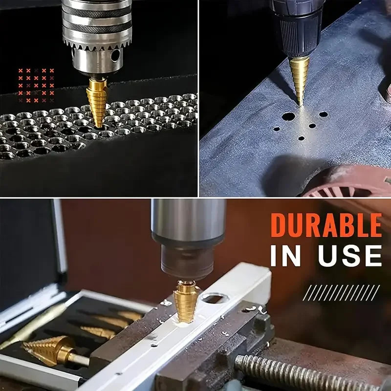 Step Drill Bit Stage Drills for Metal Wood High Speed Stepped Drill Set Power Tools 3-12 4-12 4-20 4-32mm