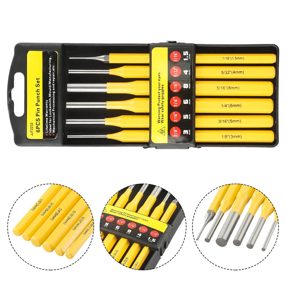 Drill Chisel Drive Punch Set Carpenters Pin Removing Replacement Woodworking Centering Cylinder Hand Tools Parts
