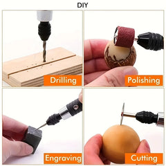 Rotary Tool Accessory Set for Power Drills, Compatible with Dremel, Includes Grinding, Polishing, Mini Saw Blades, and