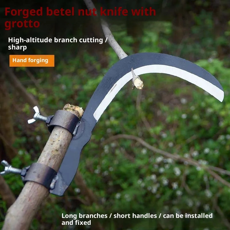 Hand forged tree branch cutting tools, gardening pruning tools, multi-purpose gardening tools