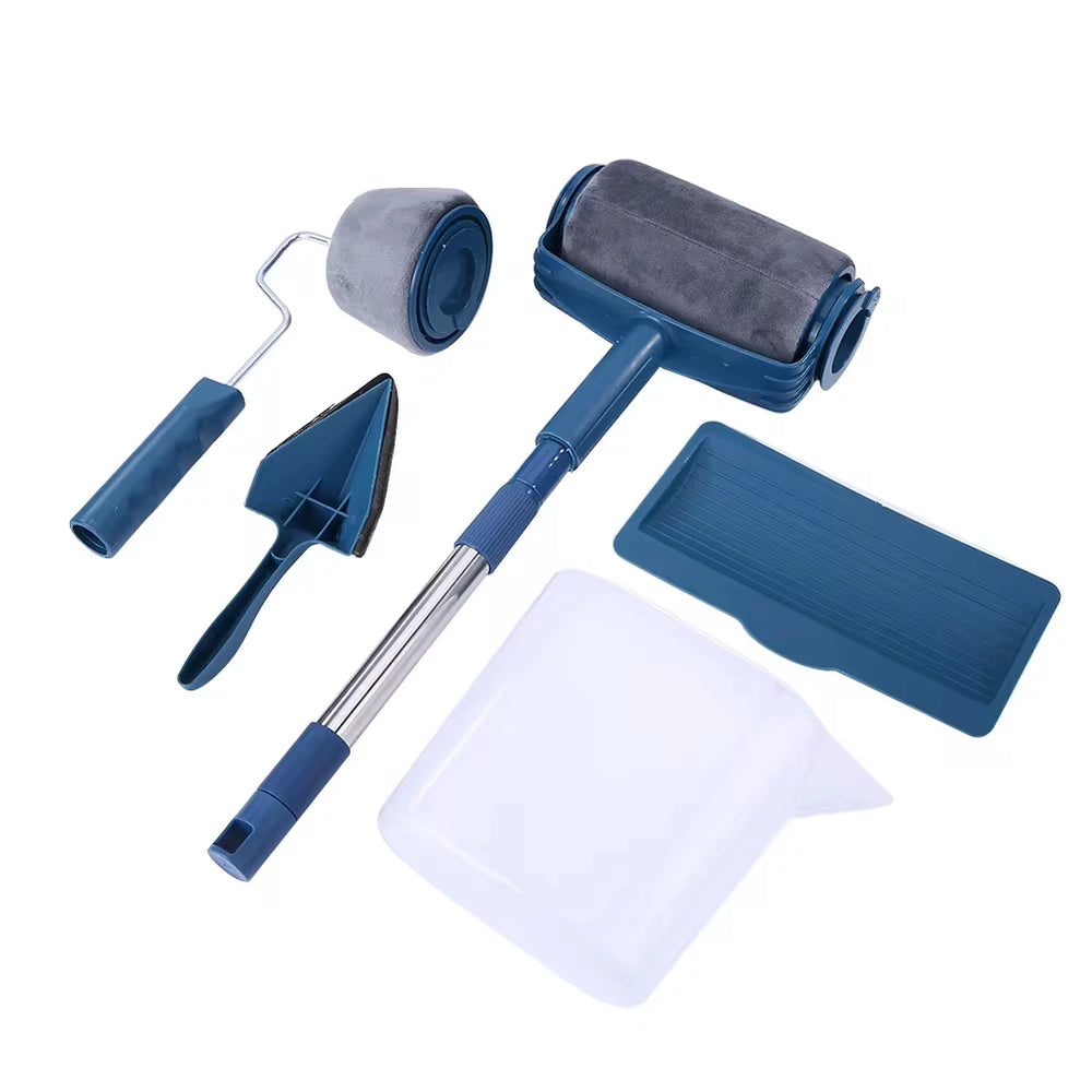 2PCS Professional Wall Paint Roller Brush Set Household Wall Decorative Painting Brush DIY Corner Painting Rolling Brush Handle