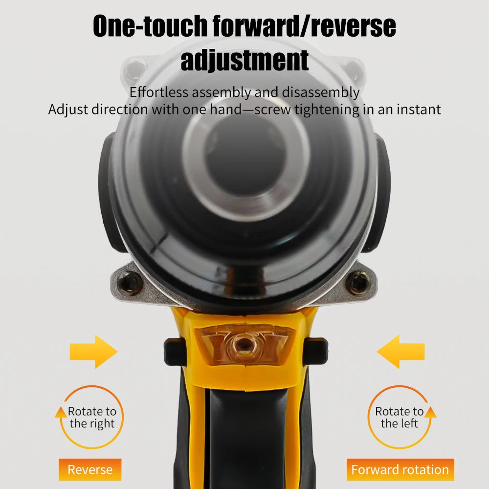 Cordless brushless drill, compact dual-speed setting, compatible with DeWalt 20V battery, includes bare tool only