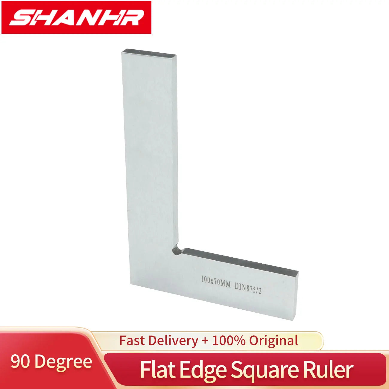 SHANHR 90 Degree Angle Edge Square Squads Right Angle Ruler Woodworking Carpenter Square Carbon Steel Measuring Tool