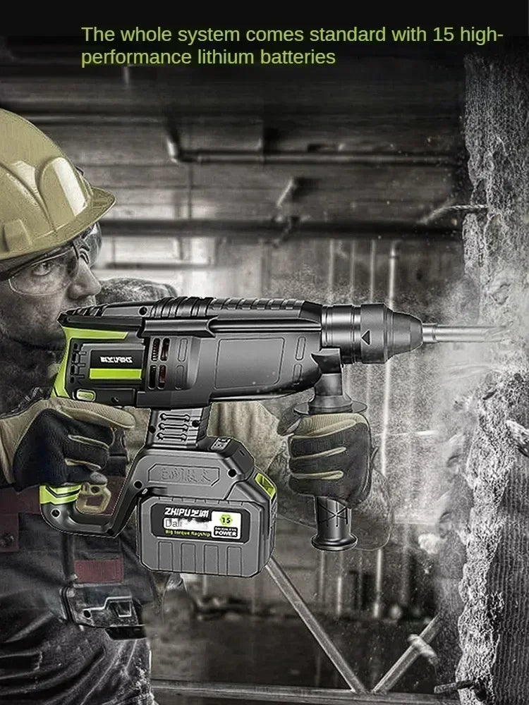 High Power Cordless Hammer Drill with Brushless Motor for Concrete and Industrial Use A