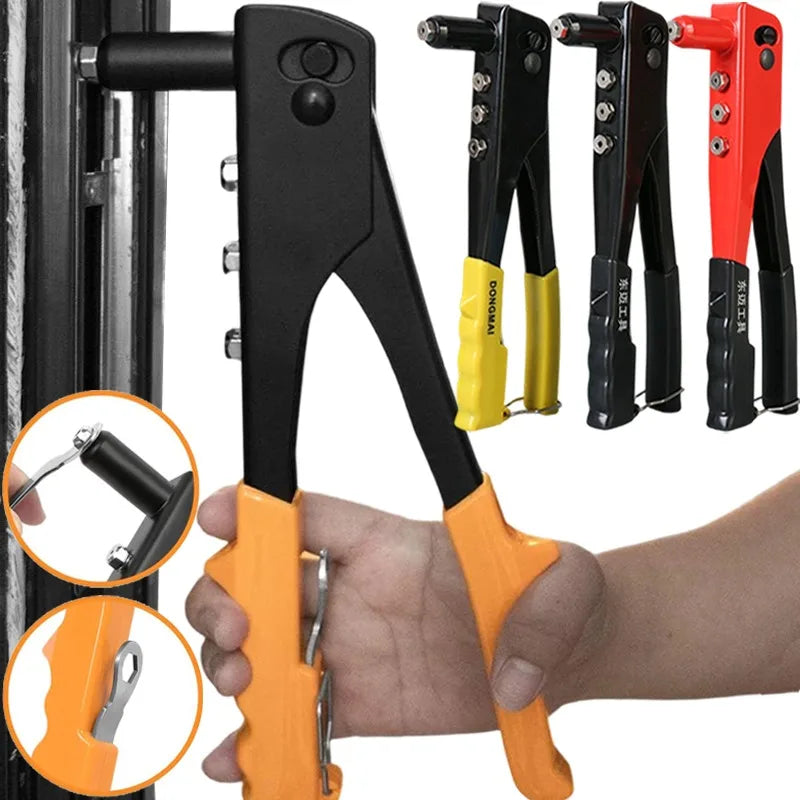 Heavy Duty Blind Rivet Gun Hand Riveter Rivet Pliers Assortment DIY Automotive Furniture Repairs Pop Rivets Guns Nuts Tools