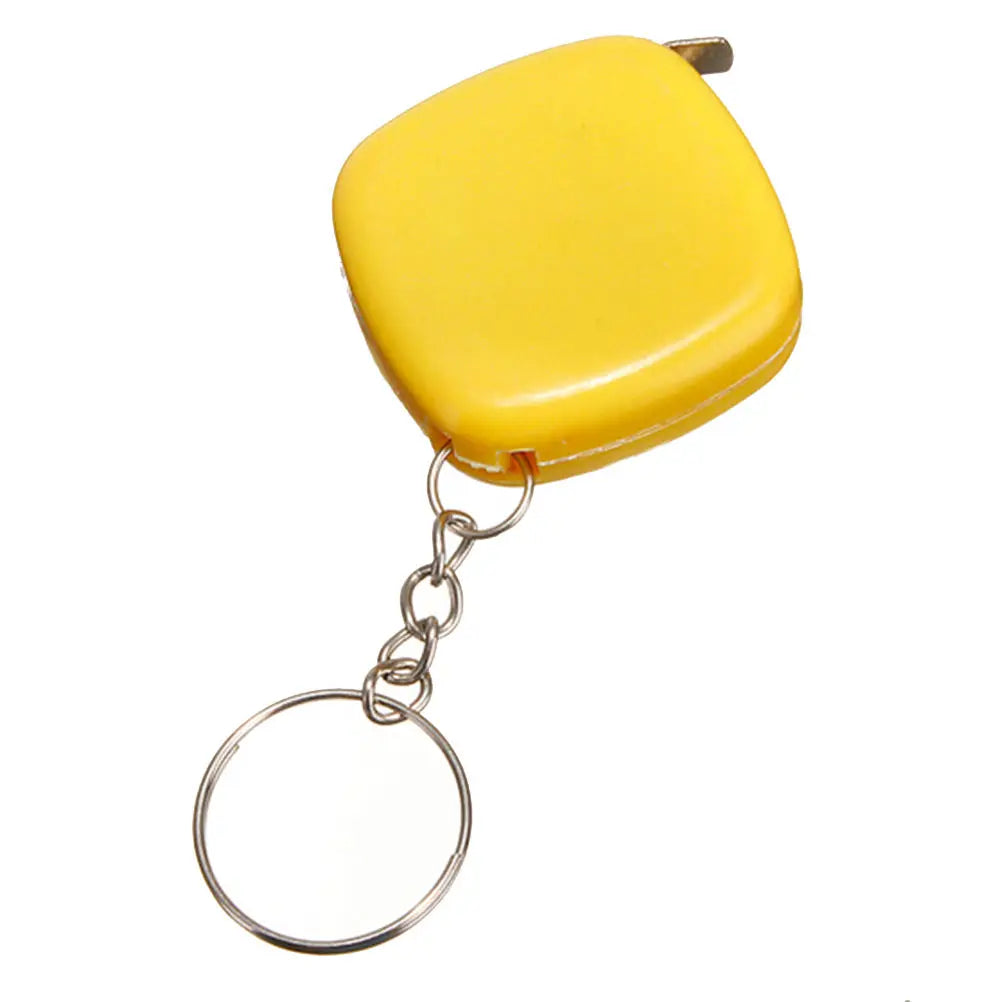 Clear Scale 1M/3Ft/40Inch Easy Retractable Ruler Tape Measure Super Mini Portable Pull Ruler With Keychain For Travel