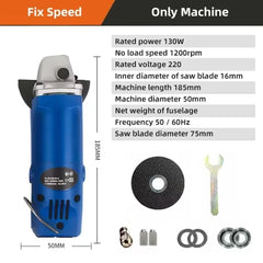 Electric Mini Angle Grinder 220V 75mm Polishing Cutting Machine Lightweight Power Tool
