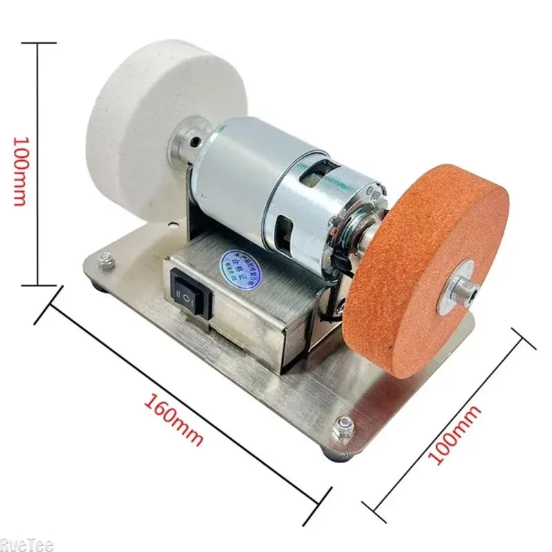 Bench Grinder Double Wheel Mini Electric Polishing Machine DIY Jewelry Polisher Knife Sharpening Sander Table Motor Power Tools