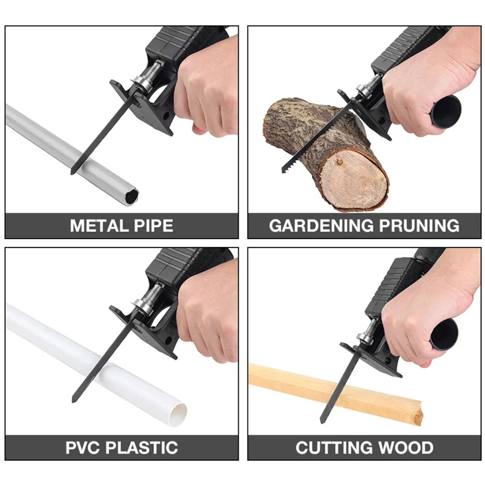 Electric Drill Modified Electric JigSaw  Portable Electric Jig Saw for Cutting Wood/PVC/Metal Home DIY Woodworking Tool