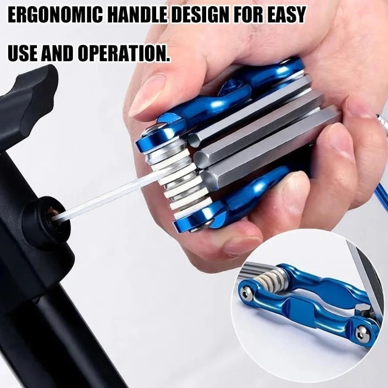 Portable Folding Hex Wrench Allen Set Metal Metric System Torx Hexagonal Spanner Screwdriver Hex Key High Quality Hand Tool