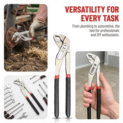 8-10-12inch Water Pump Pliers Wrench Quick-Release Adjustable Plumbing Pliers Pipes Repairing Clamp Pliers Non-slip Manual Tools