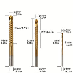 6pcs Heavy-Duty Step Drill Bit Set (4-20/4-12/3-12/3/6/8mm) for Wood & Metal DIY Professional Drilling Durable Kit Tools