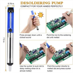 Soldering Iron Kit Welding Tool Soldering Kit with LCD Digital Multimeter 60W Soldering Iron 5 Extra Tips