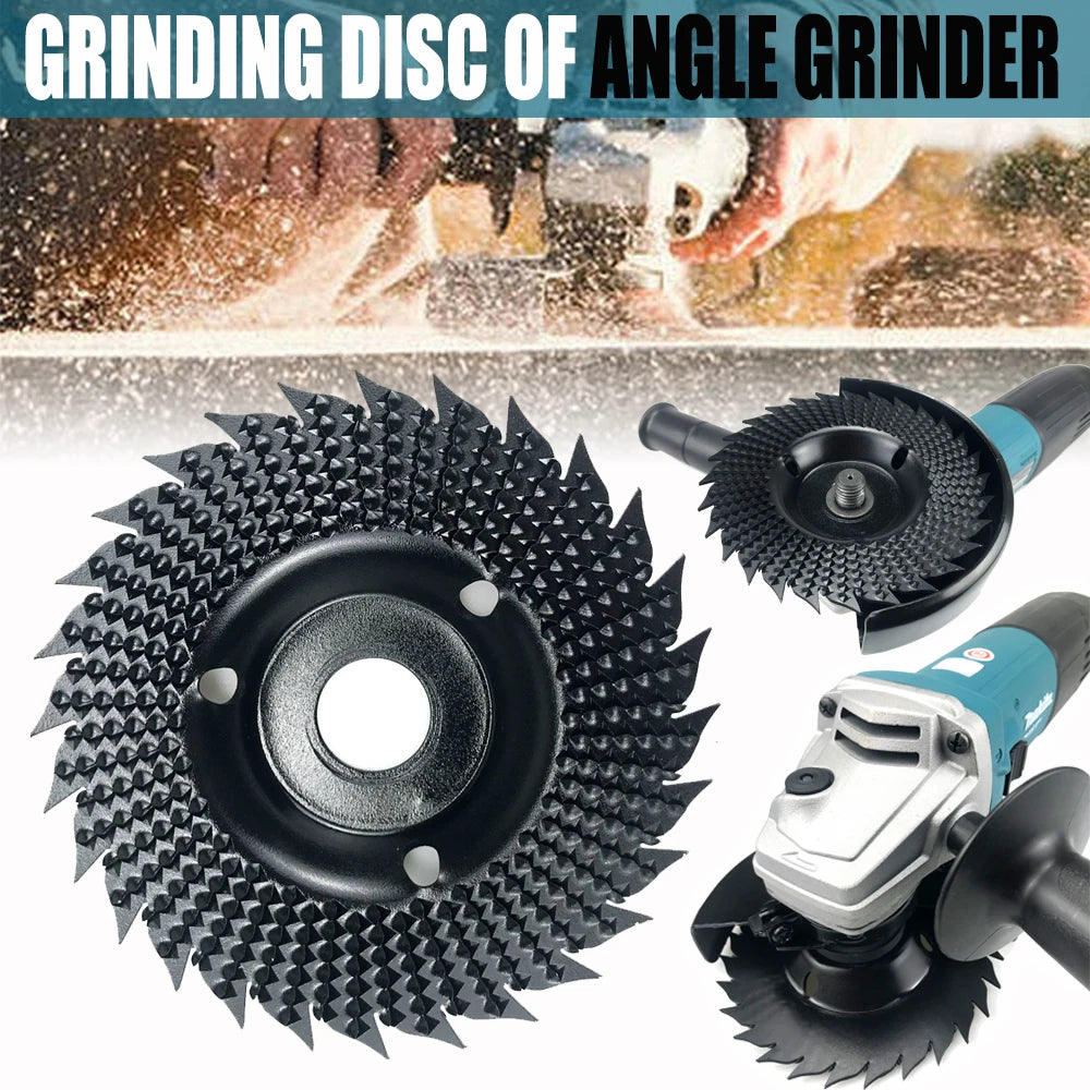 Round Wood Angle Grinding Wheel Grinding Disc Angle Grinder Cemented Carbide Coating 22mm Aperture Sawtooth Grinding Wheel Tool