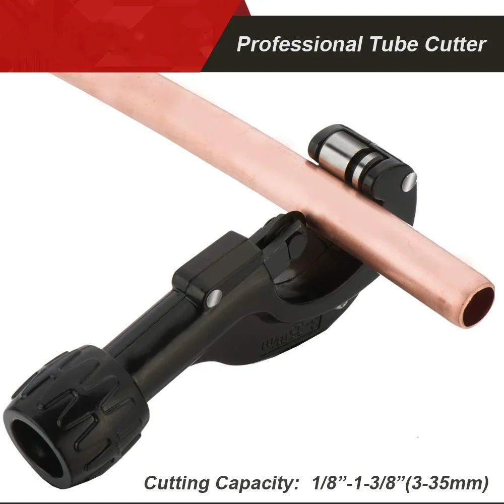 Tubing Cutter 3-35mm Mini Pipe Cutter with Deburring Tool Pipe Cutting Machine Retractable for Aluminum/Stainless Steel Tube