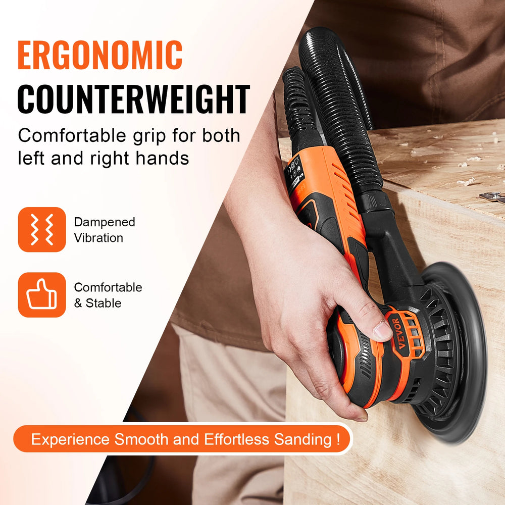 2026 hot sale SucceBuy Random Orbital Sander 350W Brushless 10000 PRM 6 Variable Speed Electric Orbital Sander for Woodworking D