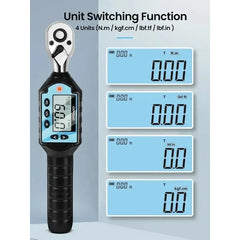 Torque Wrench Bidirectional Ratchet 1/2 3/8 1/4 Digital Preset Head Professional Adjustable for Bicycle Repair Hand Tools