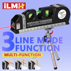 Laser Level Line Tool, Precision Multipurpose Laser Level with Optional Tripod, Adjustable Standard Cross Line Lase 2.5m/8ft