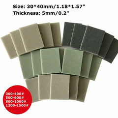 10/20 PCS Sponge Sanding Block Wet Dry Grinding Sandpaper Polishing Pads 300-400 500-600 800-1000 1200-1500 Grit Abrasive Tools