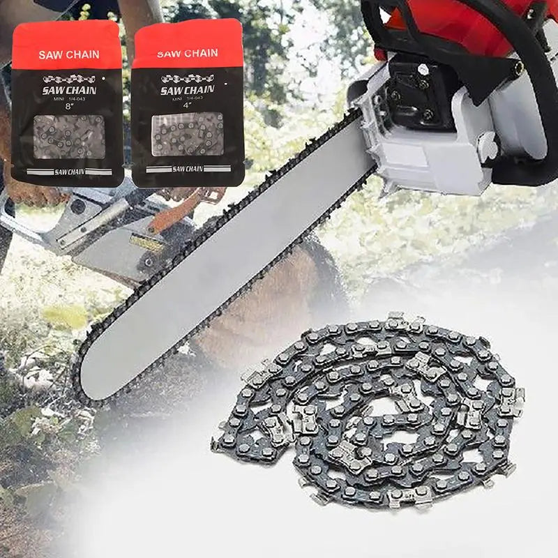 Heavy duty chainsaw saw chain, 4/6/8/12/14/16 inch sharp metal link, replacement parts for household electric saw cutting