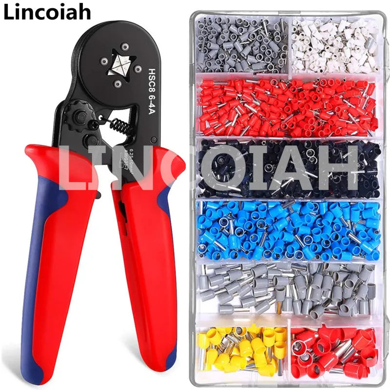1250pcs Wire Terminal Crimp Connector Insulated Cable Terminals with Crimping Pliers