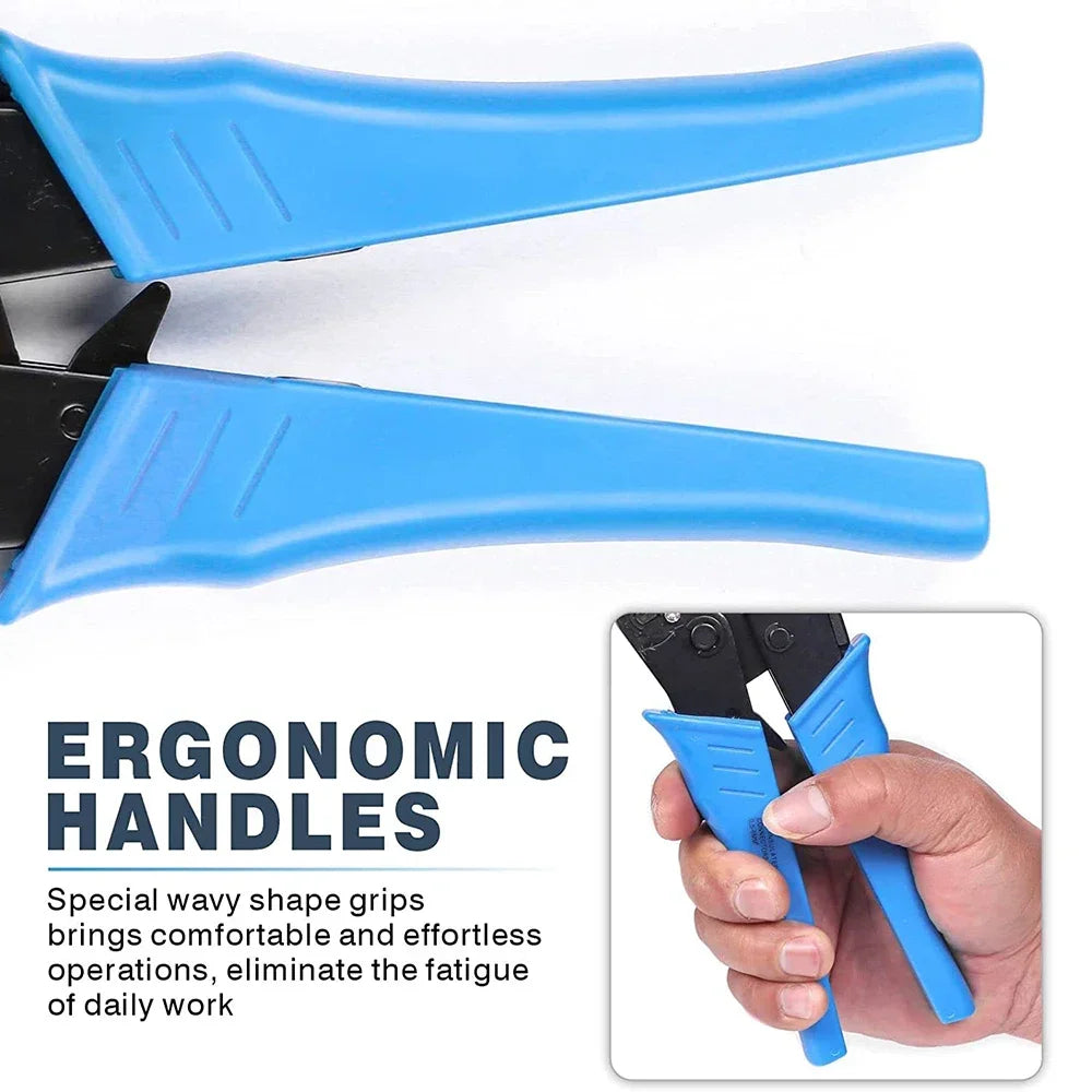 Professional Insulated Wire Terminals Connectors Ratcheting Crimper Tool for 22-10AWG HS-30J Wire Crimping Tool