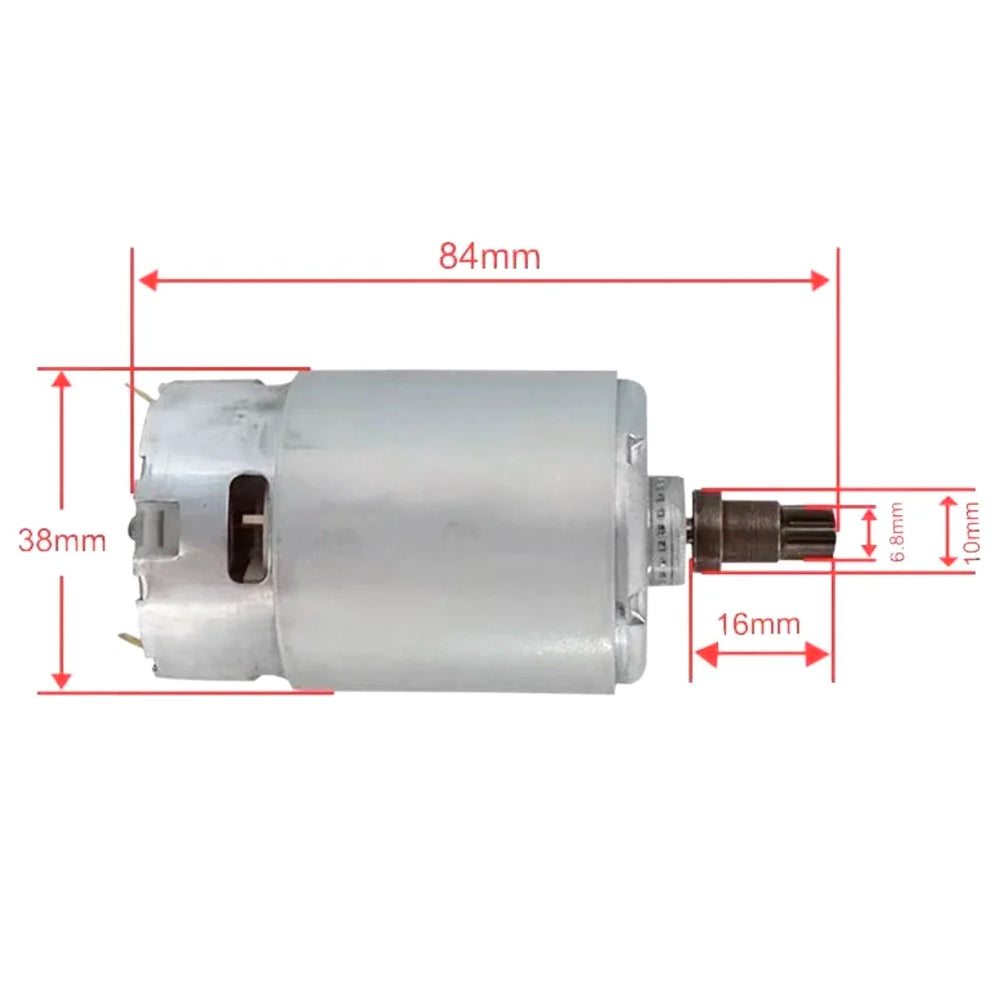 Impact Driver Car Washer 550 DC Motor 7 Teeth Gear Repair 12V 16.8V 18V 21V Drill Tool Accessories