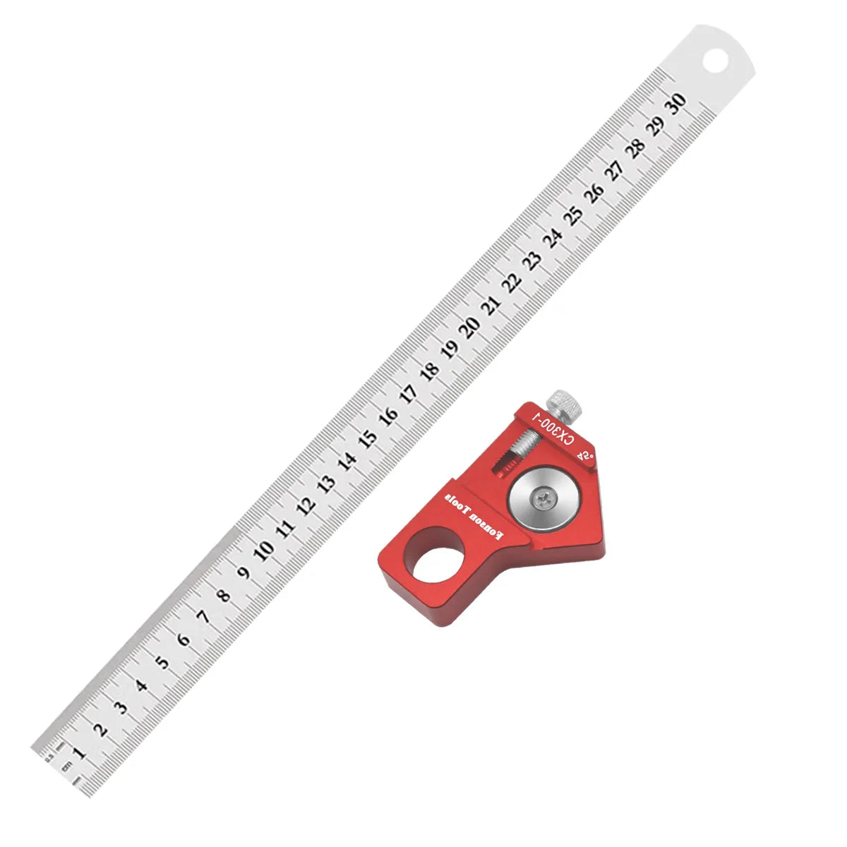Combination Square 0-300mm Carpenter Square Angle Ruler 45/90 Degree Marking with Precision Etched Scales