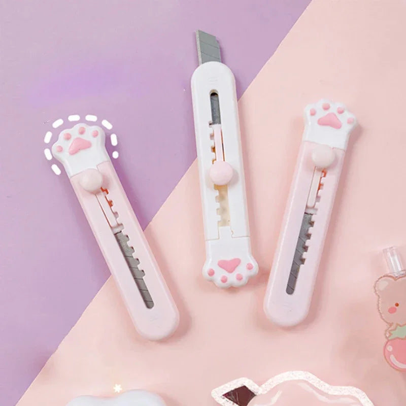 Utility Knife Box Cutter Mini Cute Knife Portable Express Package Removal Knife Student Office Tools Paper Cutting Paper Cutter