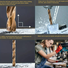 9-16PCS Wood Drill Bit Set 2mm 3mm 4mm 5mm 6mm 8mm 10mm Metal drill bit Carbide Tip Flat Shank Drill Concrete Stone Bricks 2025