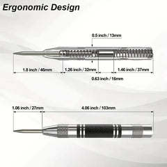 Automatic Centre Punch General Woodworking Metal Drill Adjustable Spring Loaded Automatic Punch Hand Tools for Metal Wood Glass