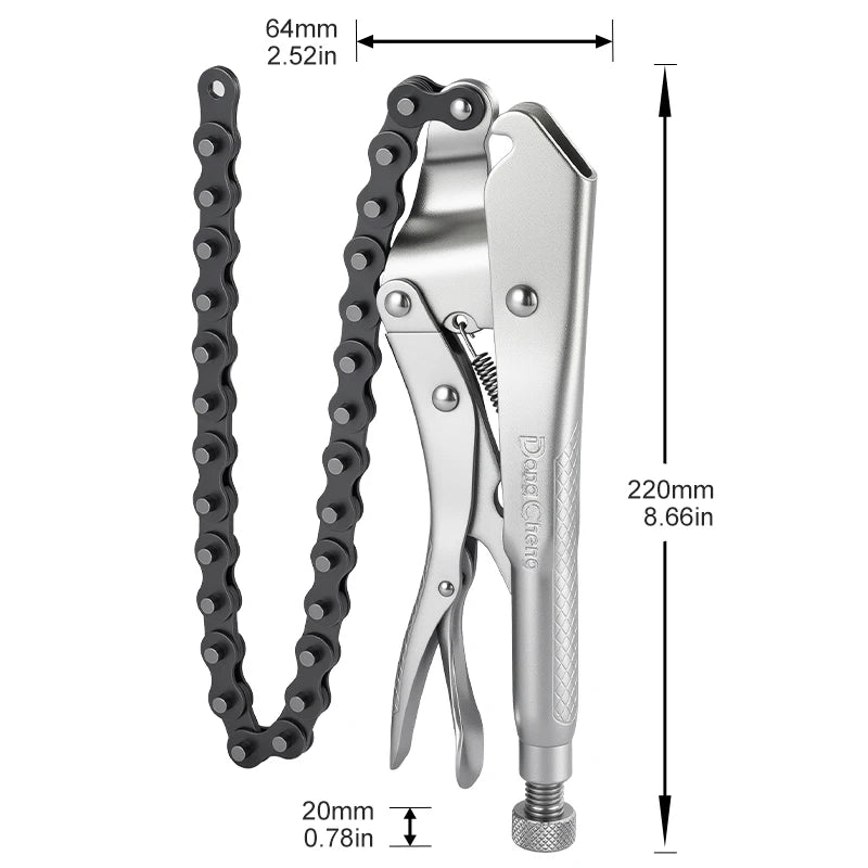 18 inch Clamp Pliers Locking Grip Wrench Pipe Wrench Versatile Chain Clamp Pliers for Mechanical Repairs Compound Leverage