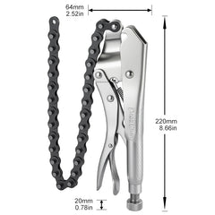 18 inch Clamp Pliers Locking Grip Wrench Pipe Wrench Versatile Chain Clamp Pliers for Mechanical Repairs Compound Leverage