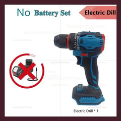 18V Brushless Cordless Electric Drill Screwdriver Impact Power Tool Professional Use