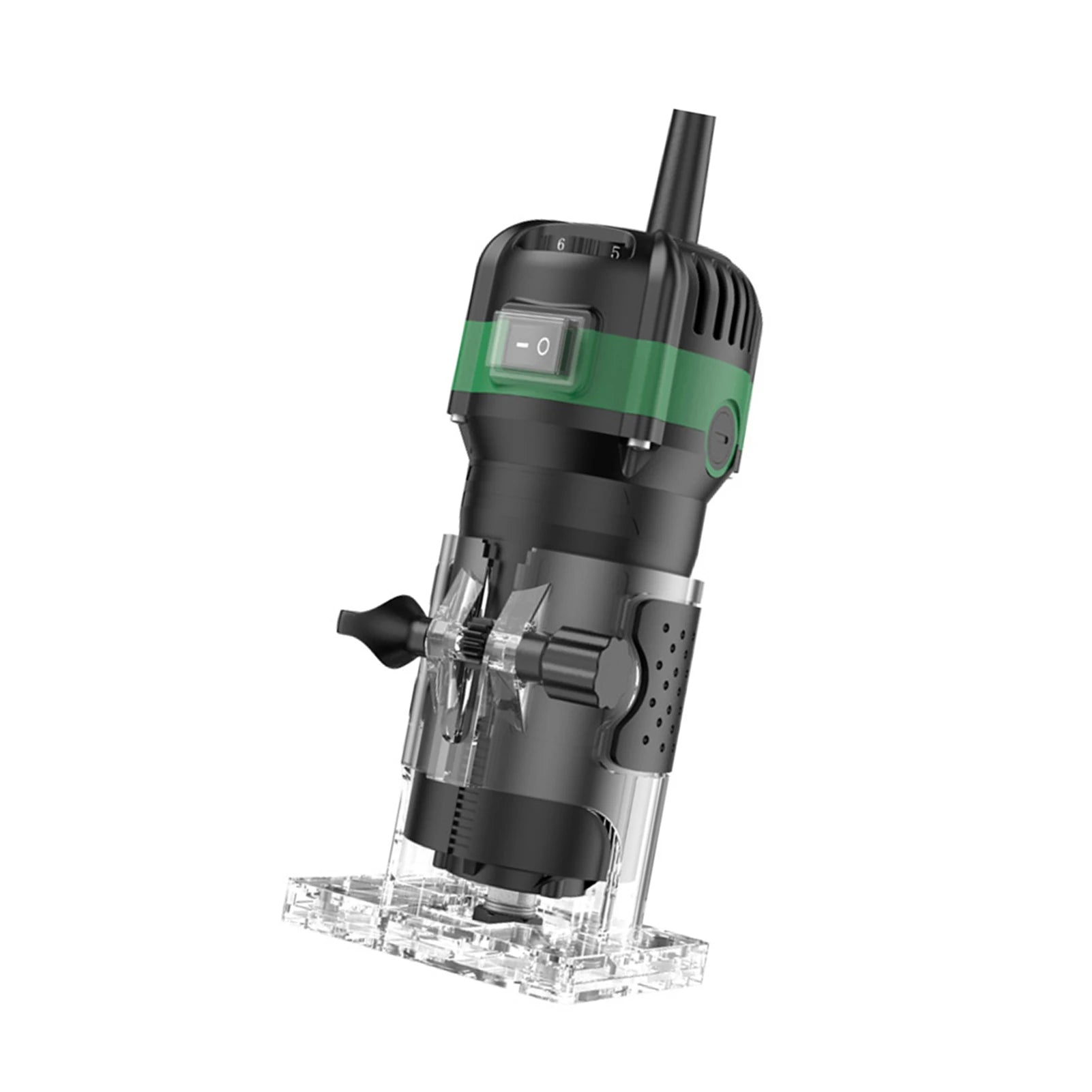 Router Tool 800W Compact Palm Wood Router Tool for Woodworking Electric Hand Trimmer Cutting Palmming Tool with 15Pcs 1/4in Rout