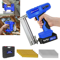 DayPlus 21V 2-in-1 Cordless Nailer & Stapler, Li-ion Battery Nail Gun Kit with Charger, 500 Nails+Staples for Home Woodworking DIY