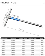 Allen Hex Key Wrench Hand  CRV Steel Inner Hexagon Spanner Bicycle Bike Repair Tools Set T Handle 2/2.5/3/4/5/6/8/10mm