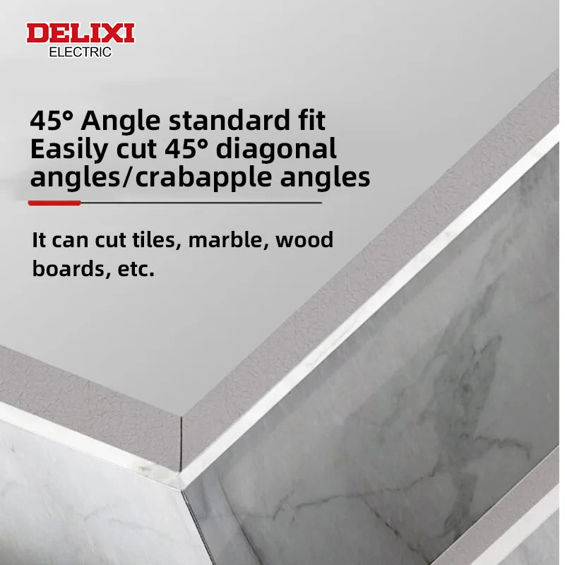 DELIXI ELECTRIC Mitered Corner Cutter Aluminum Alloy 45° High Precision All-in-One Specialized for Tile Beveling & Woodworking