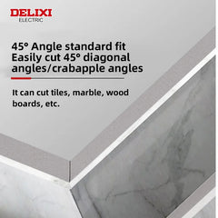 DELIXI ELECTRIC Mitered Corner Cutter Aluminum Alloy 45° High Precision All-in-One Specialized for Tile Beveling & Woodworking